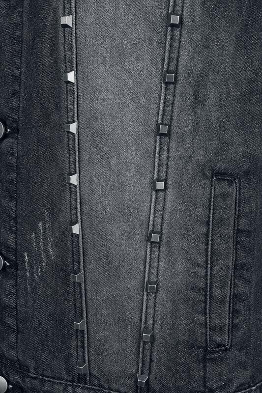 Rock Revival "Vest With Pyramid Studs" Vest Black By Black Premium By EMP