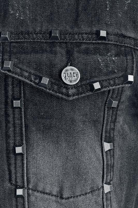 Rock Revival "Vest With Pyramid Studs" Vest Black By Black Premium By EMP