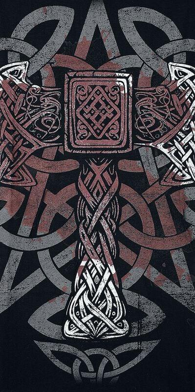 Rock Revival "Viking Hammer Tube Scarf" Loop Scarf Black By Outer Vision