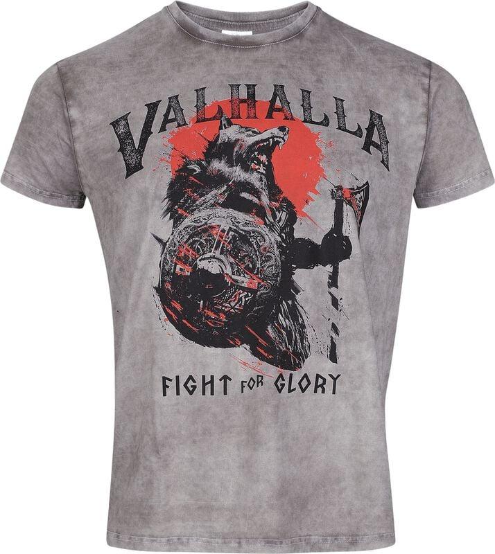 rock revival "Viking" T-Shirt mottled grey by Lobo Negro