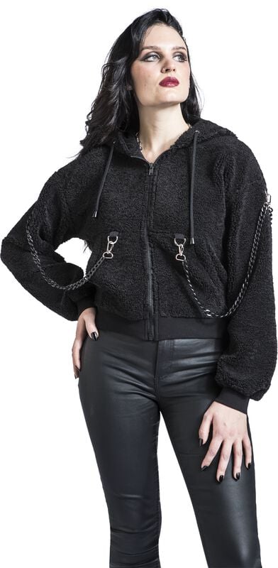 Rock Revival "Vinnie The Bunny Hoodie" Fleece Jacket Black By Banned Alternative