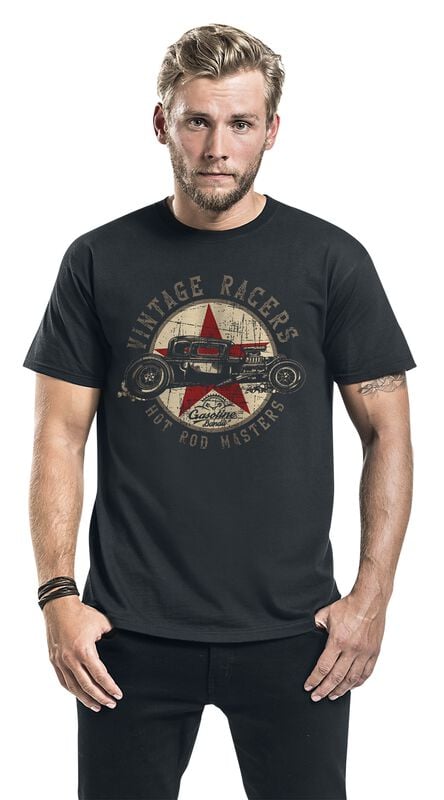 Rock Revival "Vintage Racers" T-Shirt Black By Gasoline Bandit