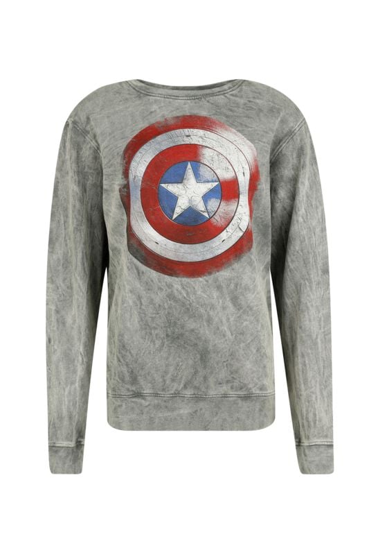 rock revival "Vintage Shield" Sweatshirt grey by Captain America