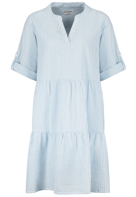 rock revival "Volant Dress" Mini Dress blue-white by Fresh Made