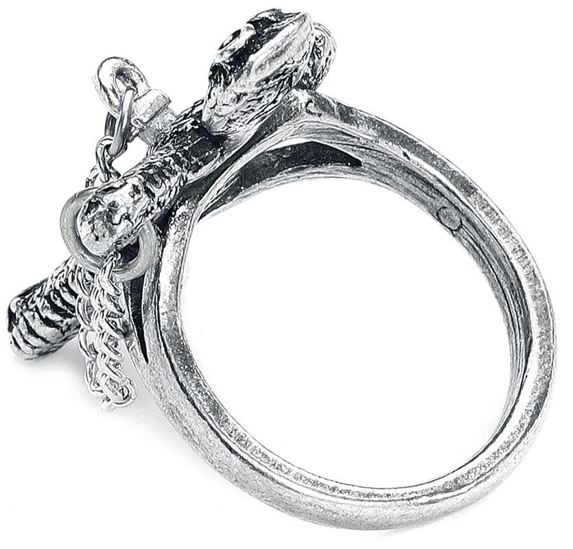 Rock Revival "Voodoo Doll" Ring Silver-coloured By Alchemy Gothic