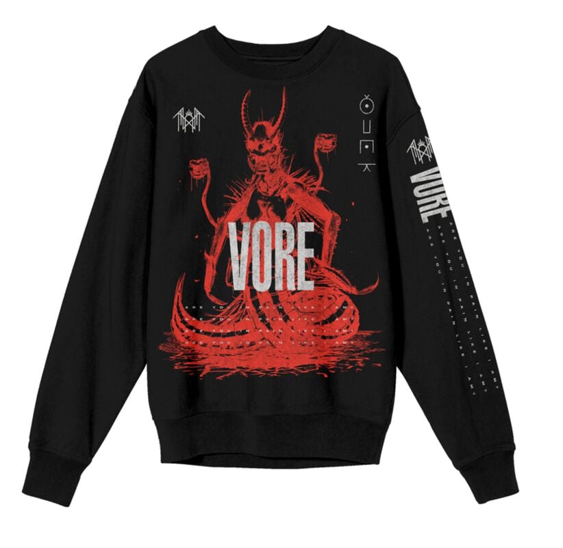 rock revival "Vore Text" Sweatshirt black by Sleep Token