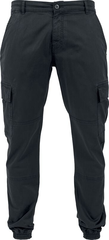 Rock Revival "Washed Cargo Twill Jogging Bottoms" Cargo Trousers Black By Urban Classics