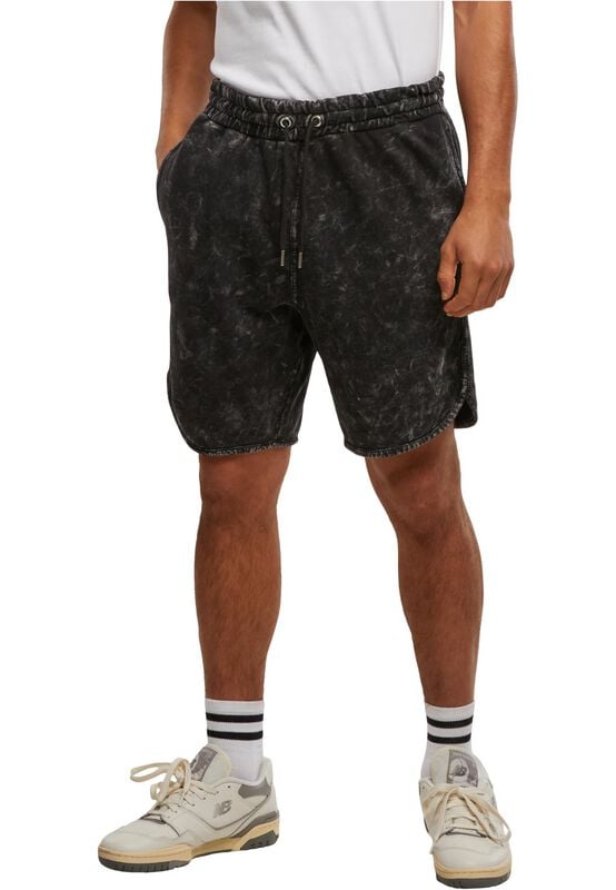 rock revival "Washed Piped Shorts" Shorts black by Urban Classics