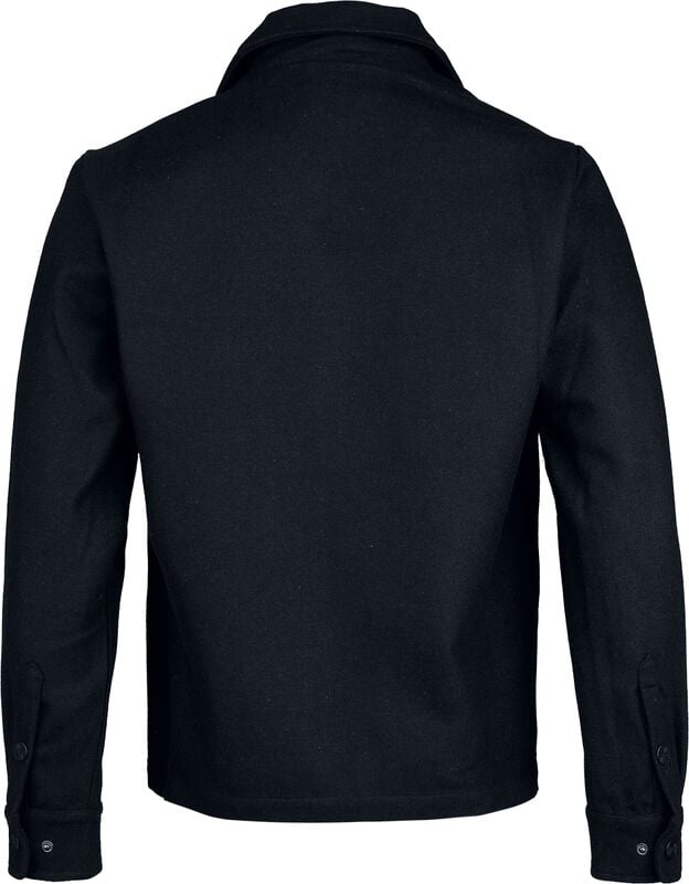 Rock Revival "WCC WOOL LINED PLAID JACKET - BLACK" Biker Jacket Black By West Coast Choppers