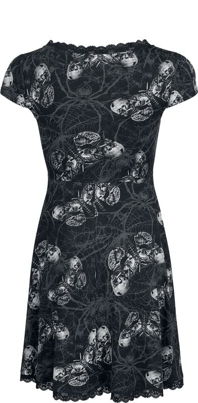 Rock Revival "Web Of Poison Mini Dress" Mini Dress Black-grey By Alchemy By Killstar