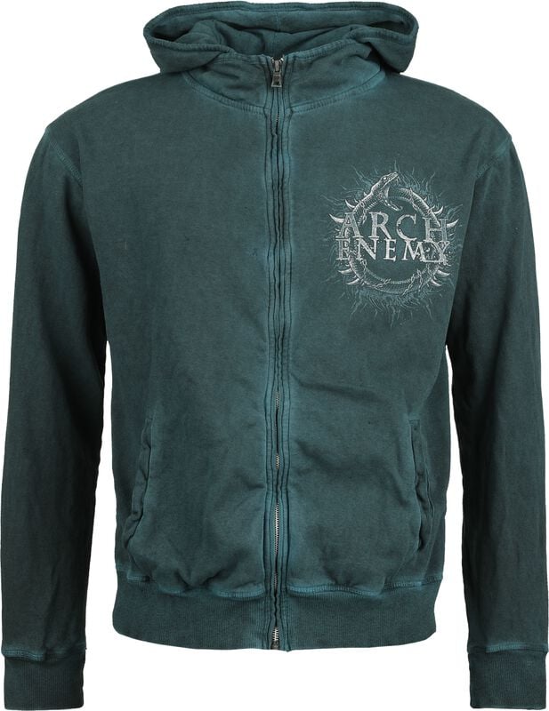 rock revival "Will To Power" Hoodie Jacket dark green by Arch Enemy