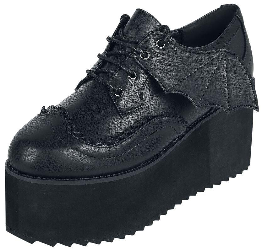 rock revival "WILLOW" Creepers black by Banned Alternative