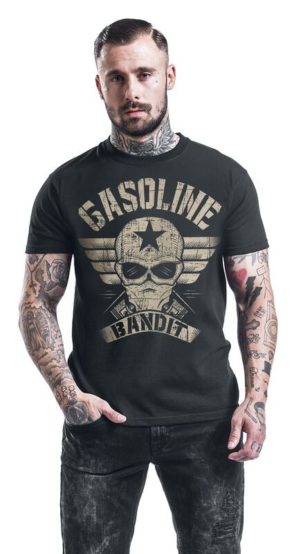 rock revival "Wing Logo" T-Shirt black by Gasoline Bandit
