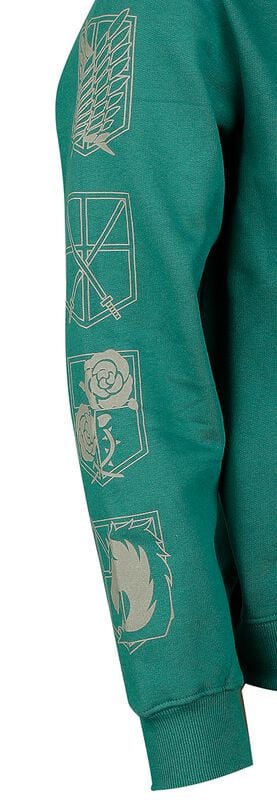 Rock Revival "Wings Of Freedom" Hoodie Green By Attack On Titan