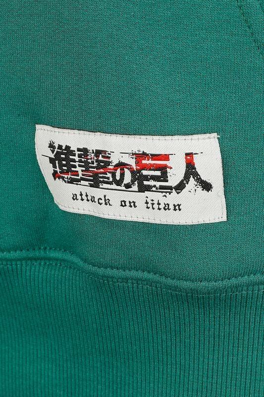 Rock Revival "Wings Of Freedom" Hoodie Green By Attack On Titan