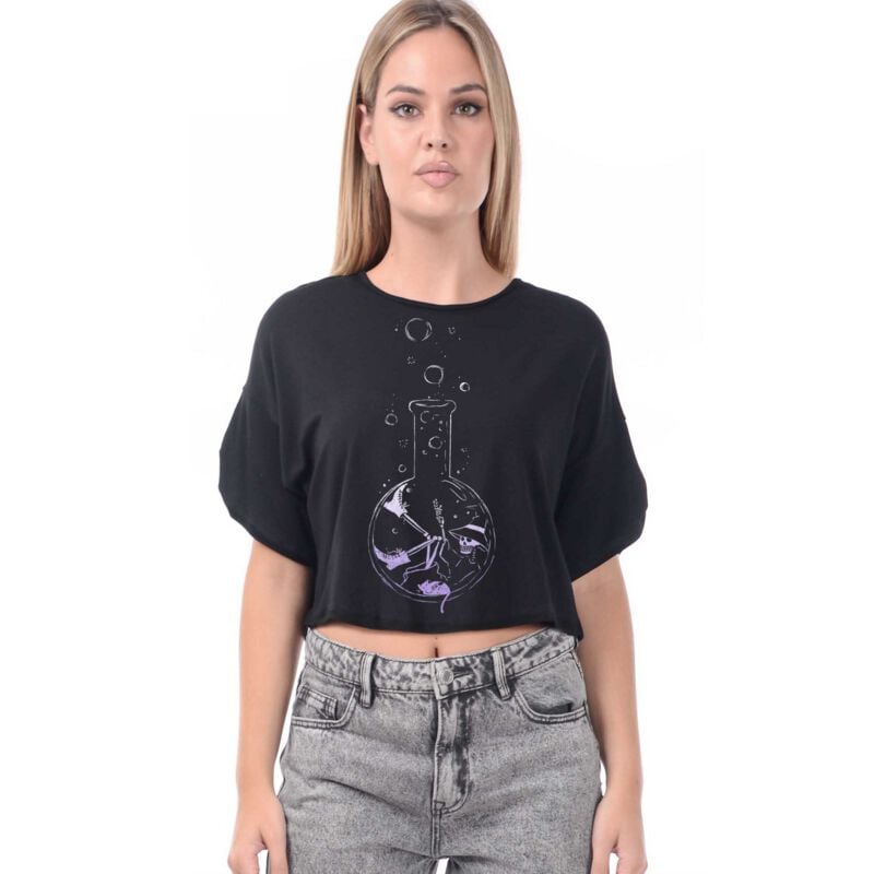 rock revival "Witch Potion" T-Shirt black by Outer Vision