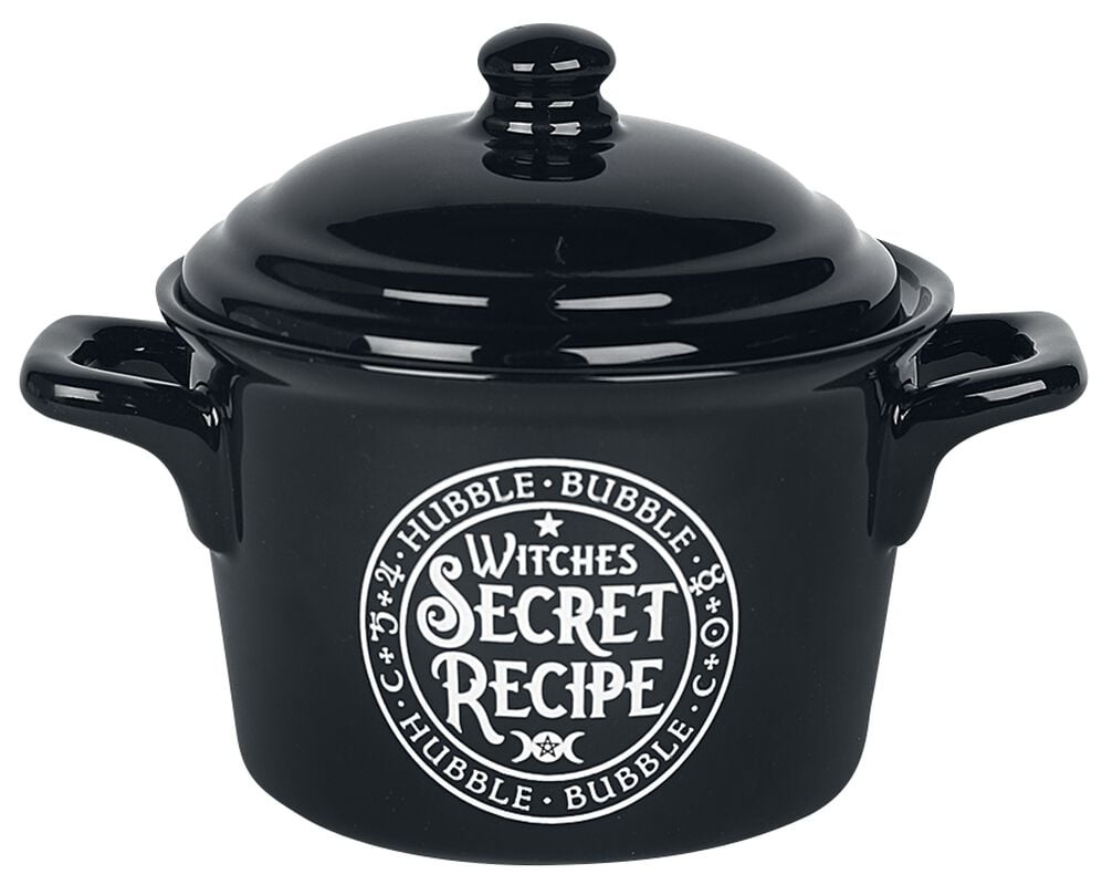 Rock Revival "Witch’s Cauldron With Spoon" Bowl Black-white By Alchemy England