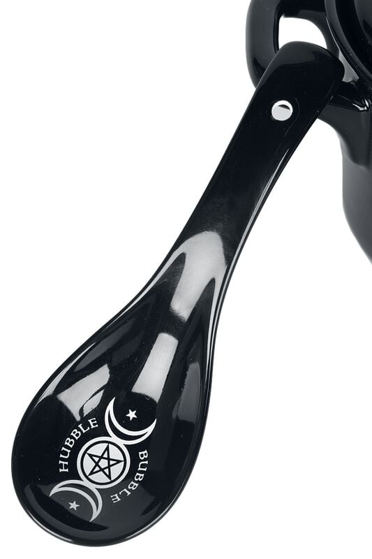 Rock Revival "Witch’s Cauldron With Spoon" Bowl Black-white By Alchemy England