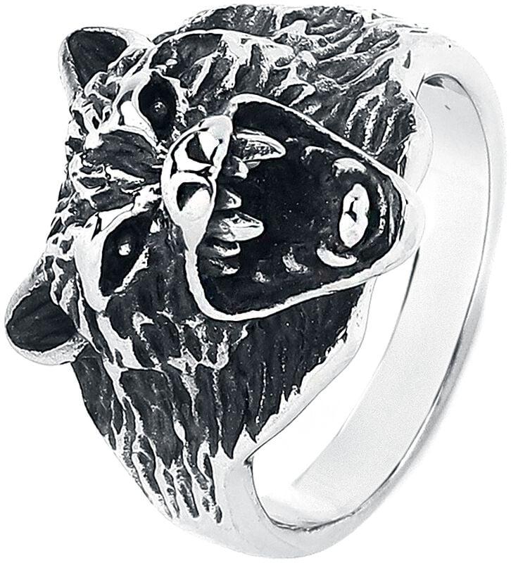 Rock Revival "Wolf Packs" Ring Silver-coloured By EtNox Hard And Heavy