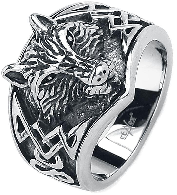 Rock Revival "Wolf's Head" Ring Silver-coloured By EtNox