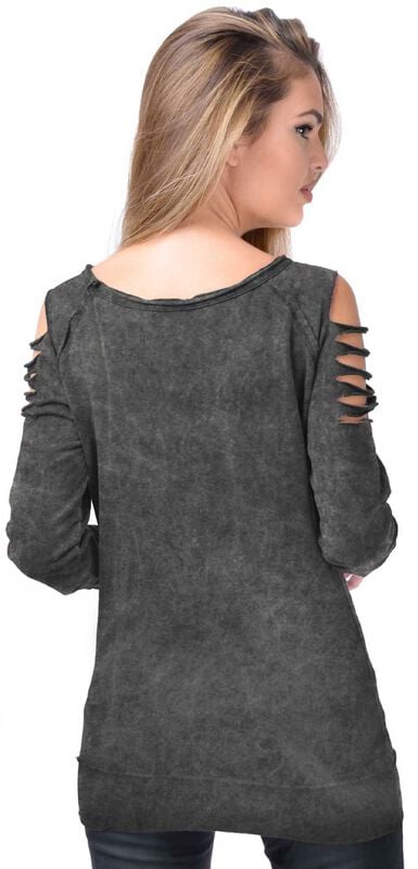 Rock Revival "Women's Long-sleeved Top - Gill" Sweatshirt Dark Grey By Outer Vision