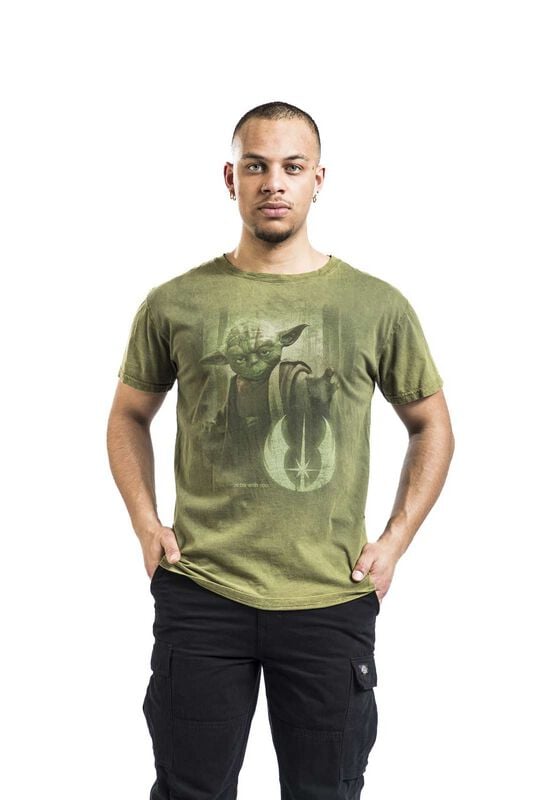 Rock Revival "Yoda - May The Force Be With You" T-Shirt Green By Star Wars