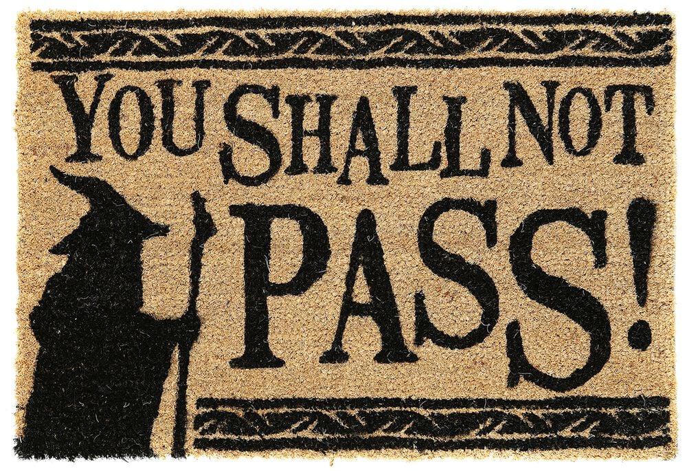 rock revival "You Shall Not Pass " Door Mat brown-black by The Lord Of The Rings