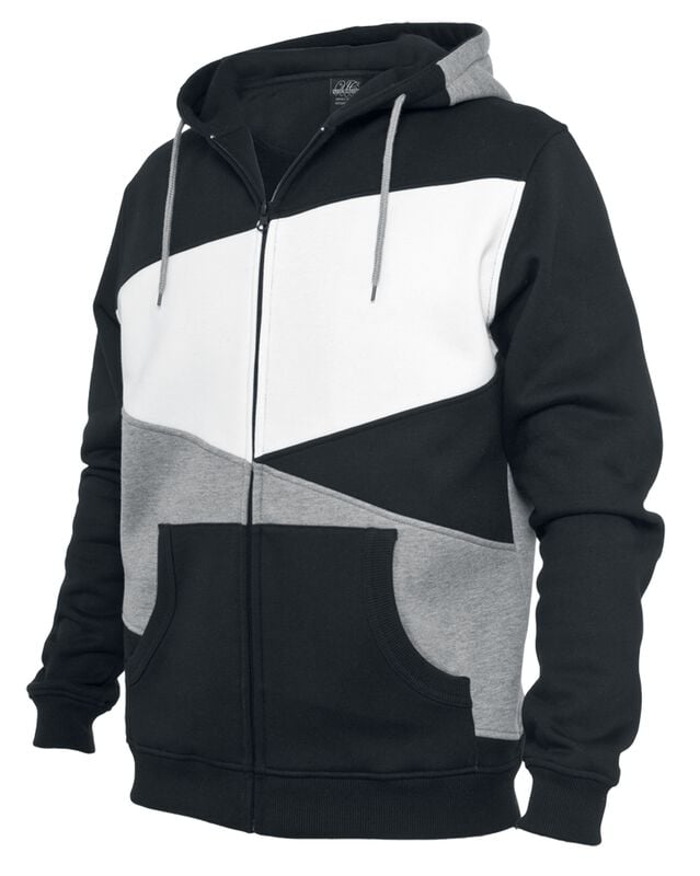 Rock Revival "Zig Zag Zip Hoodie" Hoodie Jacket Black-grey-white By Urban Classics