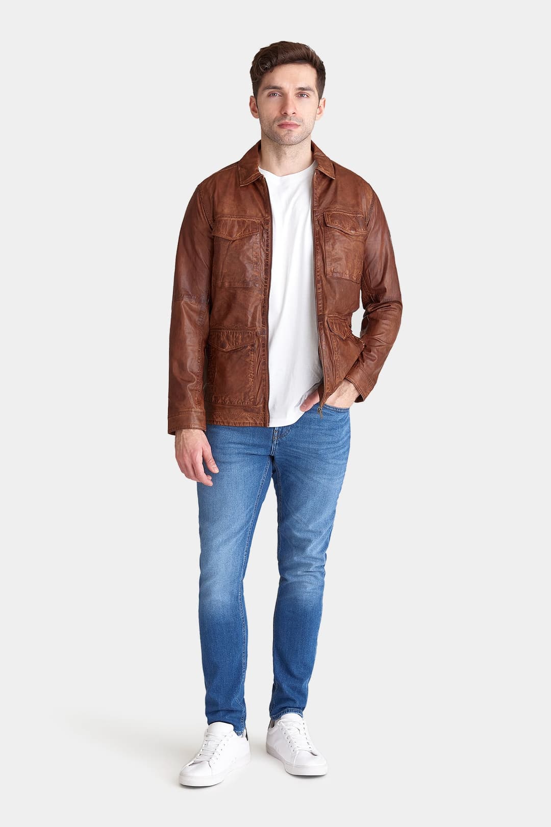 rockandblue Bounce Shirtjacket - Dark Cognac