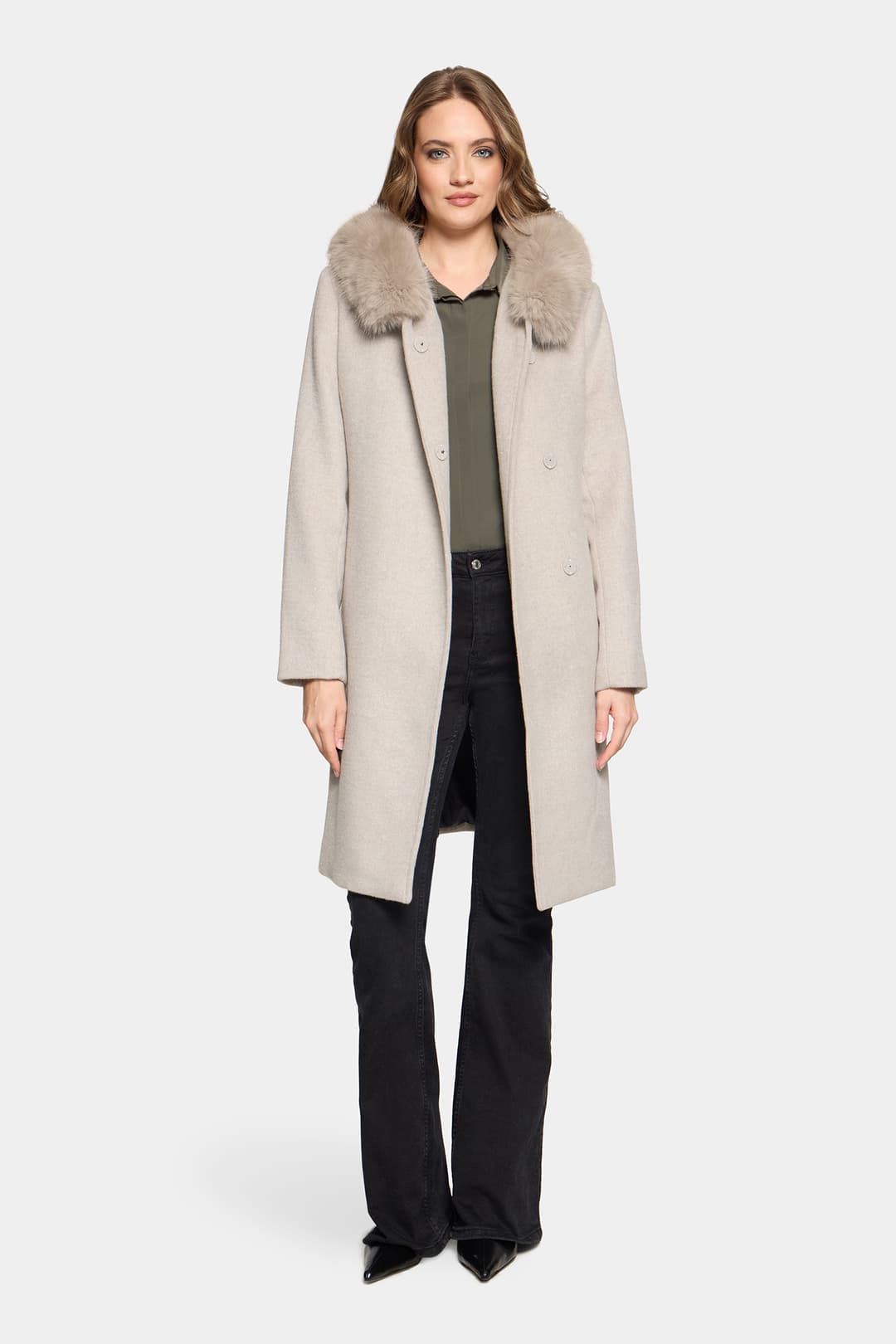Rockandblue Talia Coat - Dark Cream