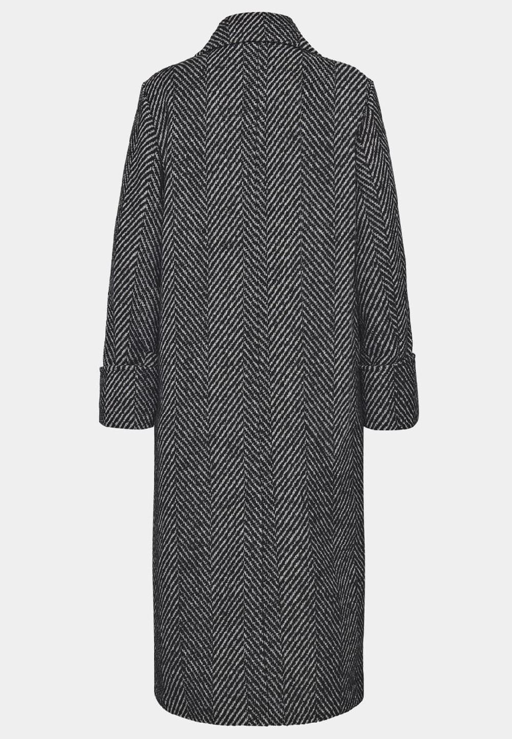 Rockandblue Vivienne Is A Chic Longline Coat With A Timeless Double-breasted Design. Featuring Front Button Closure Flap Pockets And Folded Cuff Details It Offers A Clean Silhouette That Effortlessly Transitions From Everyday We