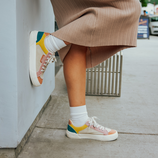 Rocket Dog Cheery Natural Pastel Color Block Sneaker