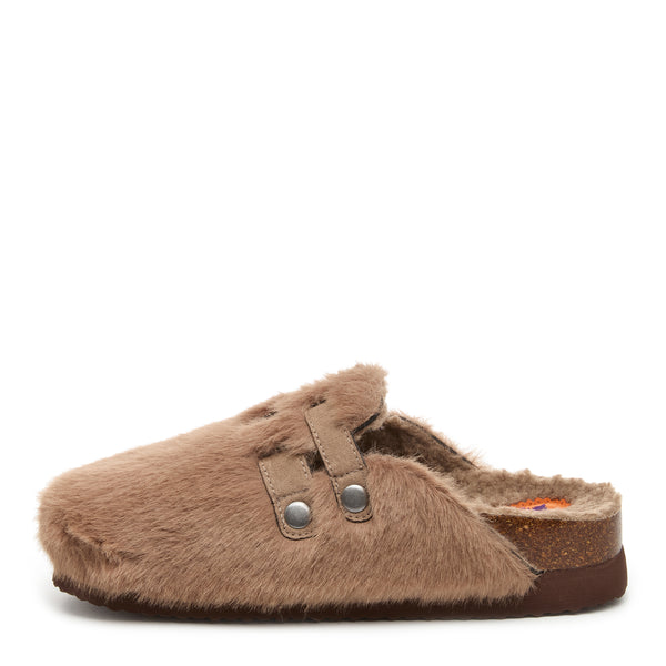 Rocket Dog Abel Plus Fuzzy Taupe Mule