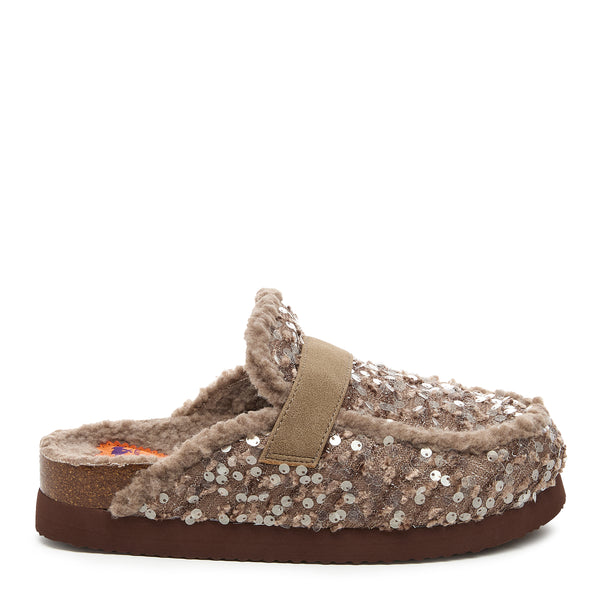 rocket dog Artic Brown Sequin Mule