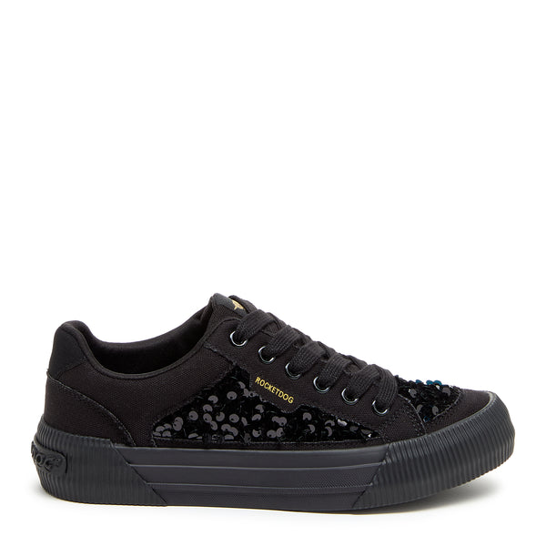 rocket dog Cheery Black Sequin Sneaker