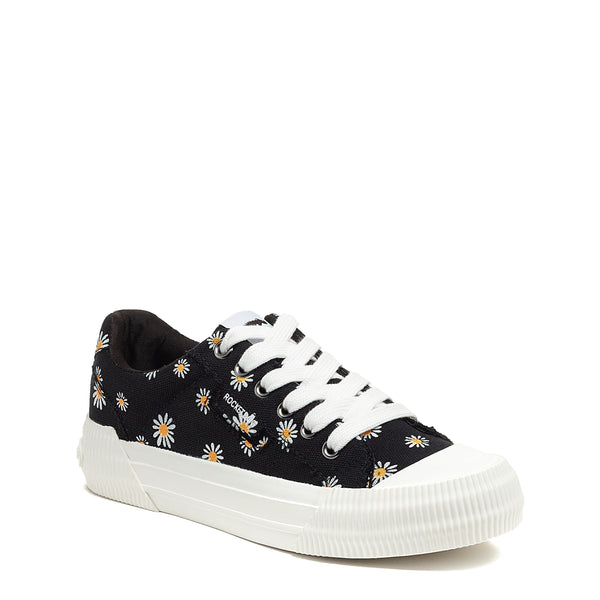 Rocket Dog Cheery Daisy Print Black Sneaker