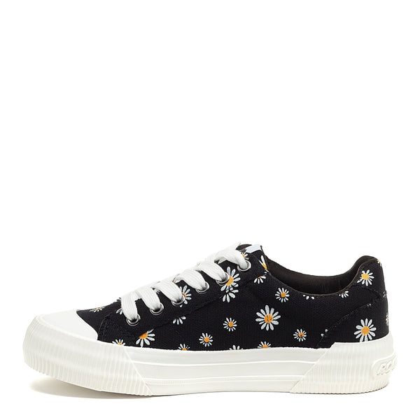 Rocket Dog Cheery Daisy Print Black Sneaker
