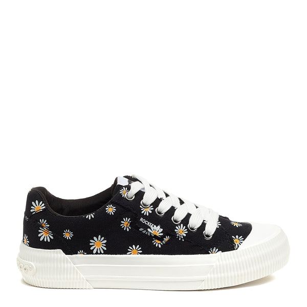 rocket dog Cheery Daisy Print Black Sneaker