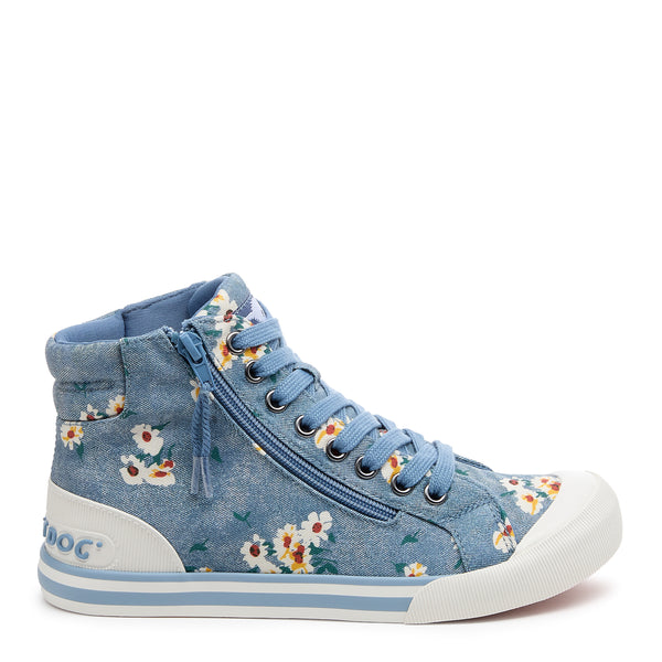 rocket dog Jazzin Blue Floral High Top Sneaker