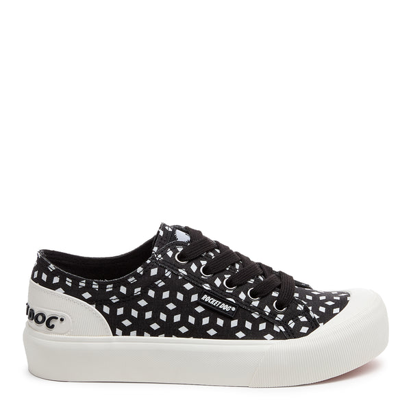 rocket dog Jazzin Plus Black Mosaic Sneaker