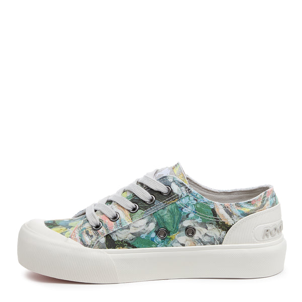 Rocket Dog Jazzin Plus Grey Floral Sneaker