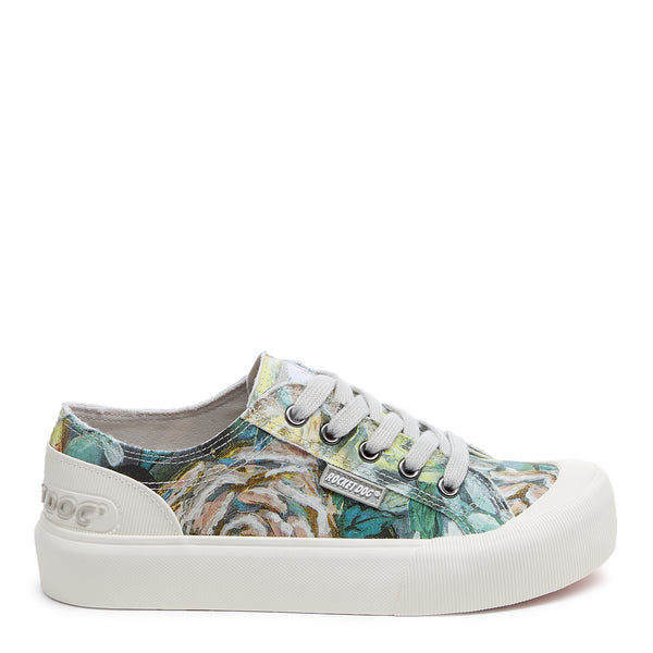 rocket dog Jazzin Plus Grey Floral Sneaker