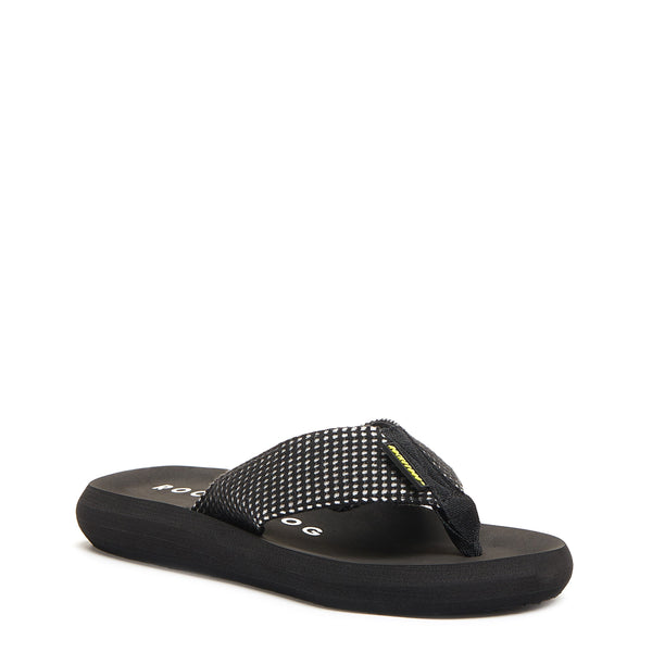 Rocket Dog Spotlight Black Mesh Flip Flop