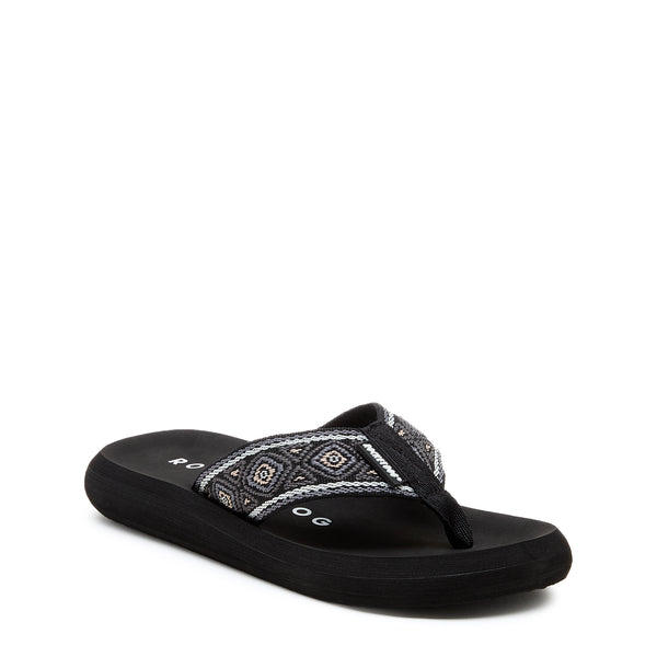 Rocket Dog Spotlight Black Multi Flip Flop