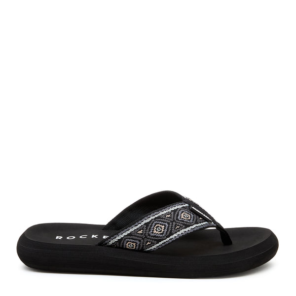 rocket dog Spotlight Black Multi Flip Flop
