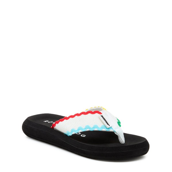 Rocket Dog Spotlight White Multi Flip Flop