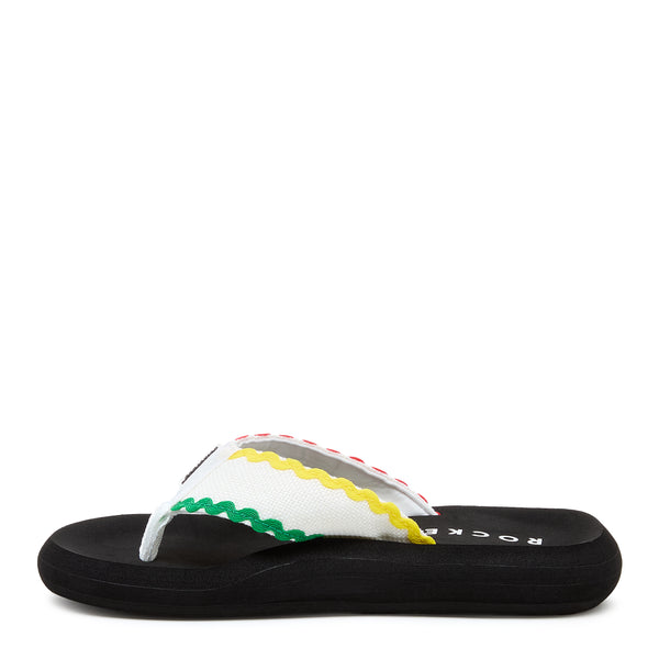 Rocket Dog Spotlight White Multi Flip Flop