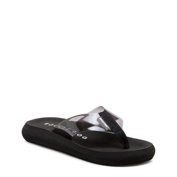 Rocket Dog Sunset Grey Clear Flip Flop