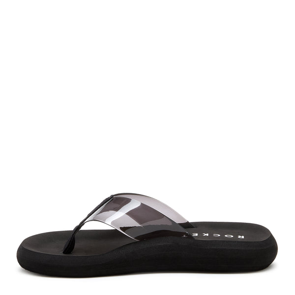Rocket Dog Sunset Grey Clear Flip Flop