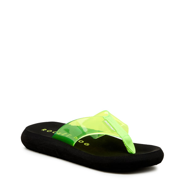 Rocket Dog Sunset Neon Green Flip Flop